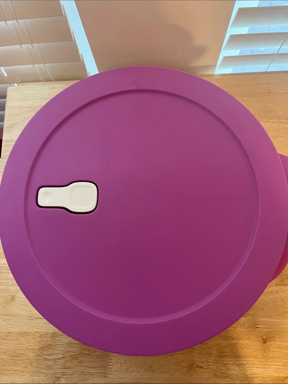 Tupperware Purple Airtight Mixing Bowl with Lid and Colander